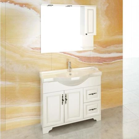 Зеркало шкаф Comforty Севилья-100 слоновая кость