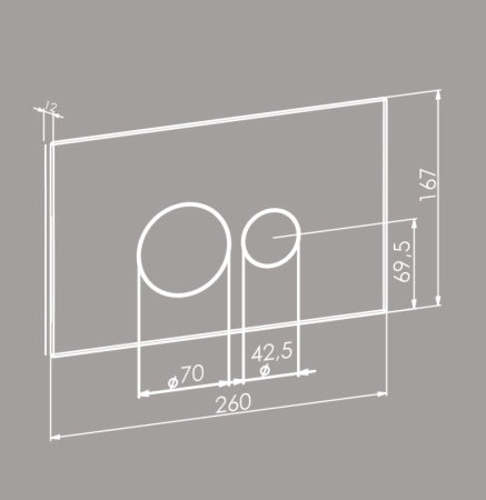 Кнопка для инсталляции Boheme пластик Shine Gun Metal 668-SGM