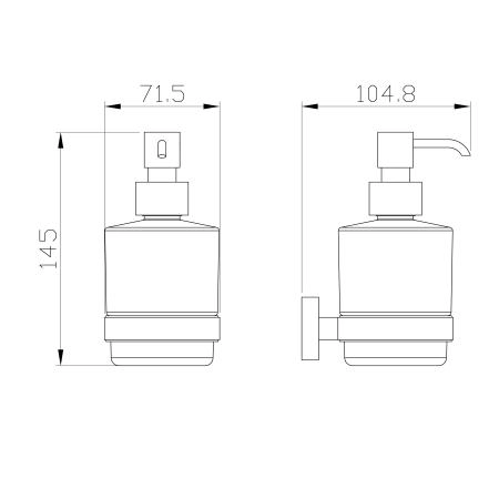 Дозатор мыла WONZON & WOGHAND GRAFFITY, Брашированное золото (WW-9333-BG)