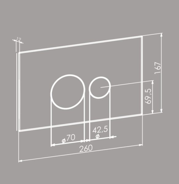 Кнопка для инсталляции Boheme пластик WHITE 668-W
