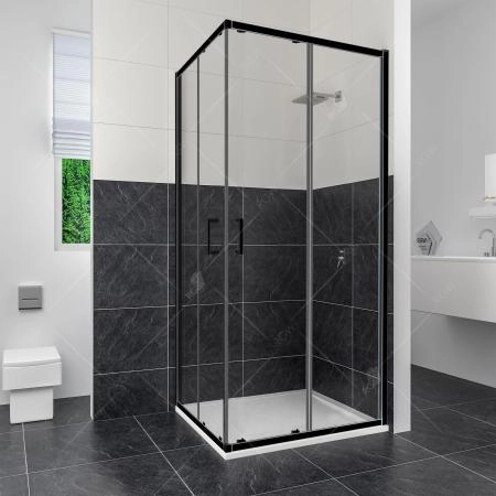 Душевой уголок RGW Classic CL-34B 80x80 стекло прозрачное/профиль черный 32093488-14