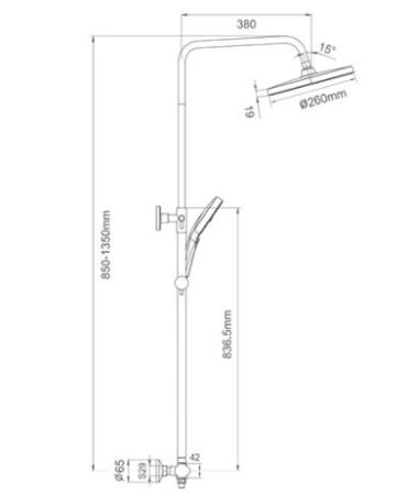 Душевая система Gappo G2403-48 термостат белый/хром