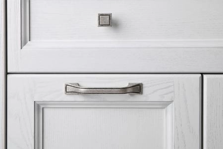 Тумба под раковину ASB-Woodline Гранда 85 Белый (патина серебро)