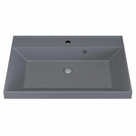 Раковина кварцевая Uperwood Classic Quartz 70 см, серая матовая, бетон
