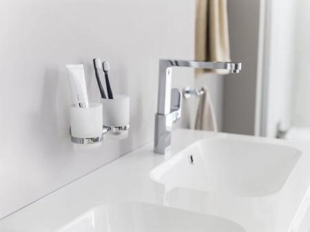 Держатель с двумя стаканами Ravak Chrome CR 220.00 (стекло) X07P189