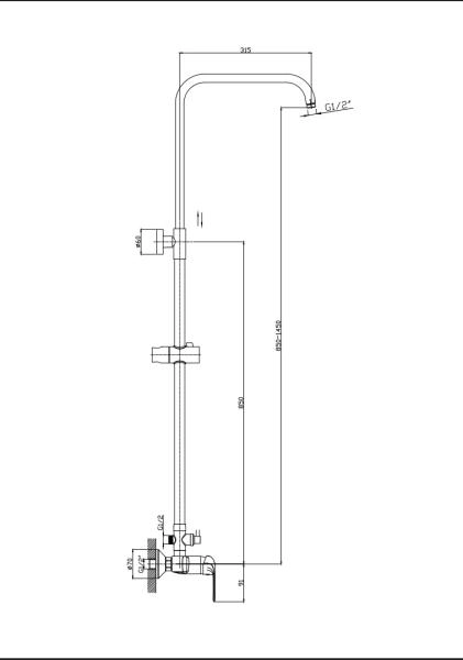 Душевая система RUSH ST4235-10 для душа,хром
