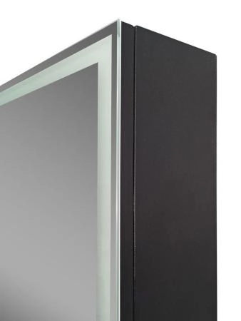 Зеркало-шкаф Континент Mirror Box black Led 600х800