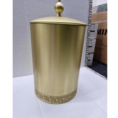 3SC Bally Ведро Ø22х30см., с крышкой, ручка Zar, цвет: Matt Satin Brass