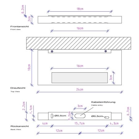 Decor Walther Slim 24 N LED Светильник настенный 24x10x2см, светодиодный, 1x LED 8W, цвет: хром