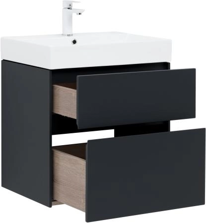 Тумба под раковину Aquanet Бруклин 60 антрацит матовый