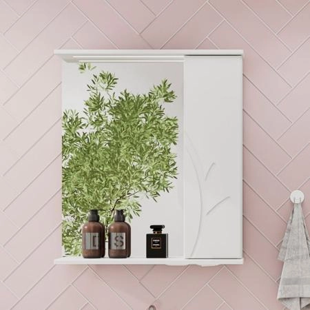 Зеркало-шкаф Volna Adel 60 правый белый глянец