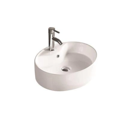 Раковина SantiLine SL-1072 52x42 на столешницу керамическая Белый