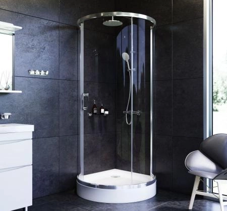 Душевой уголок 95x95 см, без поддона AM.PM Like W83G-333-095CT стекло прозрачное, профиль глянцевый хром