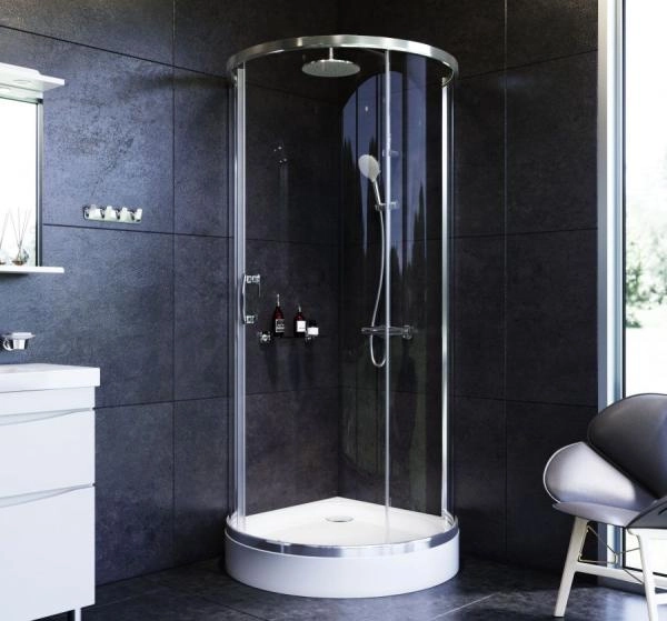 Душевой уголок 95x95 см, без поддона AM.PM Like W83G-333-095CT стекло прозрачное, профиль глянцевый хром