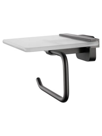 Держатель для туалетной бумаги с полкой WONZON & WOGHAND GRAFFITY, Темный графит (WW-9326)