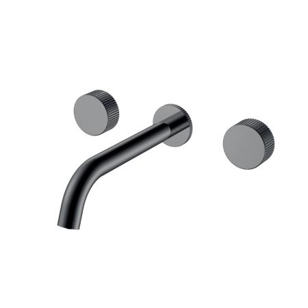 Смеситель из стены Boheme STICK LINEA на 3 отв. Shine Gun Metal 152-2-SGM.3