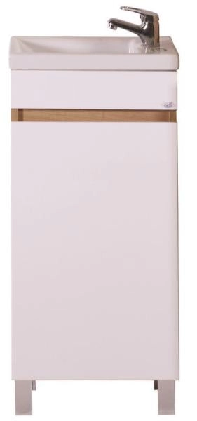 Тумба ASB-Mebel Марко 40 напольная белый/дуб золотой