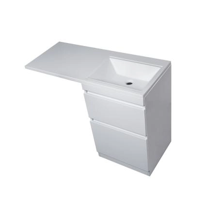 Тумба напольная Style Line Даллас 115, Люкс белая, PLUS