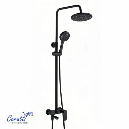 Душевая стойка Ceruttispa ORAZIO II RSMB из латуни, цвет черный матовый
