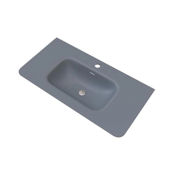 Раковина KNOTLOR ГРАЦИЯ FWB110900GRM, встраиваемая графит, 90 см