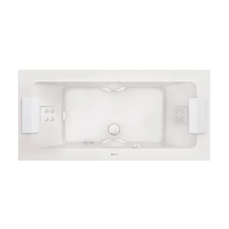 Jacuzzi Sharp Double Ванна 190x90x57см, гидромассажная, Rainbow&Clean System, со смесителем, цвет: белый