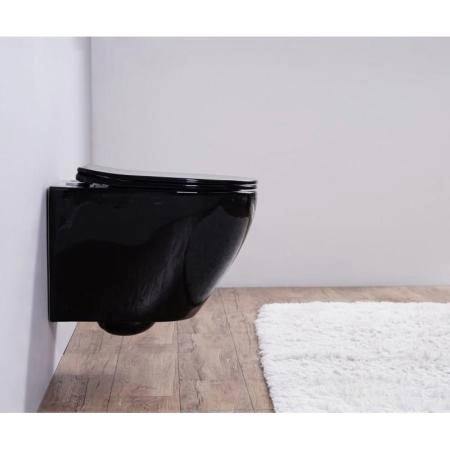 Унитаз Esbano AZALEA (Black) подвесной безободковый микролифт
