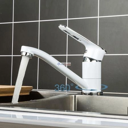 Смеситель для кухни Frap F4549 белый хром