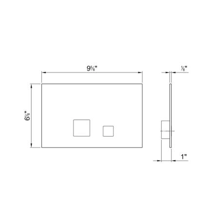 Fantini Кнопка смыва с 2 квадратными клавишами, подходит для GEBERIT SIGMA8, SIGMA12, цвет: Matt Copper PVD
