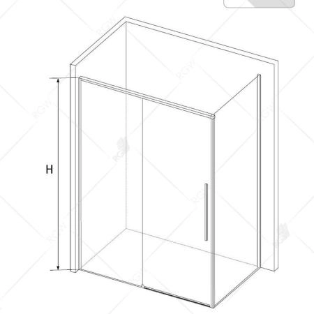 Душевой уголок RGW SV-42B (SV-12B + Z-050-2B) Stilvoll 140x100 Черный матовый прозрачное