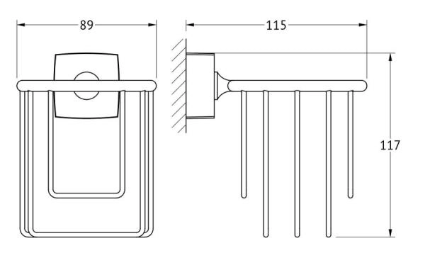 Держатель освежителя воздуха FBS Esperado ESP 051 хром