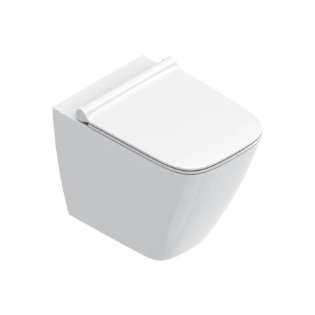 Catalano Green Унитаз напольный 55х37см, безободковый, смыв Tornado, покрытие Cataglaze+, цвет: белый глянцевый