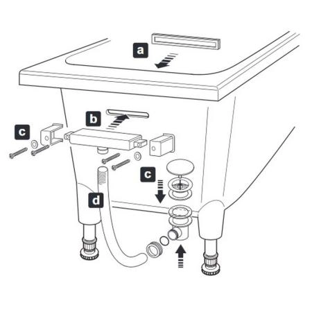 Слив-перелив Jacob Delafon E6D071-CP к ваннам ELITE хром