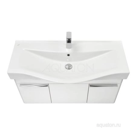 Тумба под раковину Aquaton Беверли 1A236701BV010 100 с ящиком,белый глянец