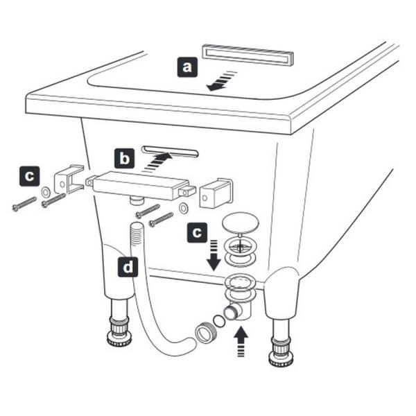 Слив-перелив Jacob Delafon E6D071-CP к ваннам ELITE хром