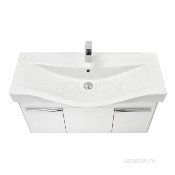 Тумба под раковину Aquaton Беверли 1A236701BV010 100 с ящиком,белый глянец