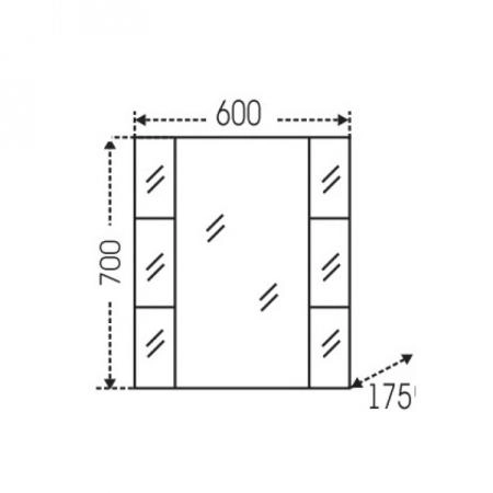 Зеркальный шкаф СаНта Герда 60 101041, цвет белый