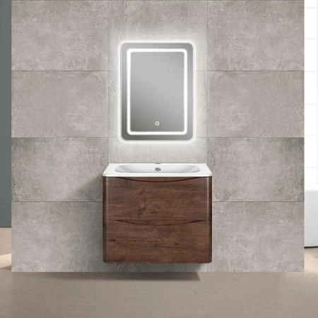 Тумба под раковину Vincea Paola 600 подвесная, 2 выкатных ящика soft close, R.Wood