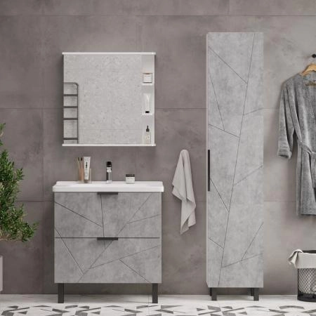 Пенал для ванной напольный Volna Twing 40 бетон