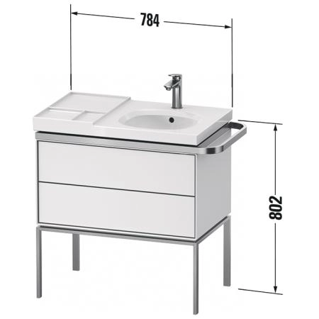 Duravit Aurena Тумба подвесная под раковину 78.4x80.2x49.2см., цвет: Таупе шелковисто-матовый/мраморная структура