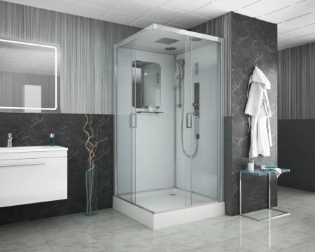Душевая кабина Niagara Premium NG-6001-01GQ (900х900х2100) низкий поддон(16 см) стекло ПРОЗРАЧНОЕ