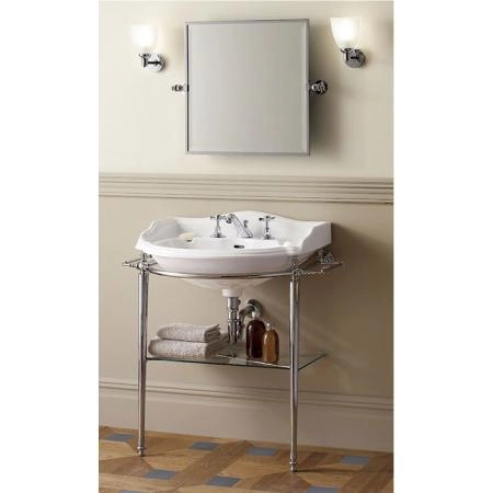 Devon&Devon Boston Консоль 54х50см, с раковиной на 3 отв., напольная, цвет: хром