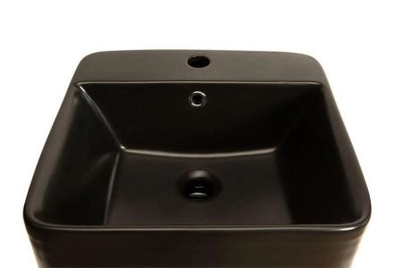 Раковина SantiLine SL-4005МВ 42x41 напольный керамическая черный матовый