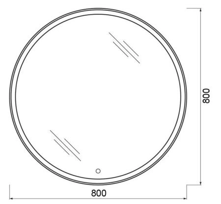 Зеркало Bellezza Ring 80 с LED подсветкой круглое