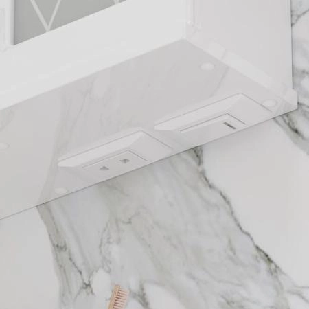 Зеркало-шкаф с LED подсветкой Volna Milena 55 правое белый глянец