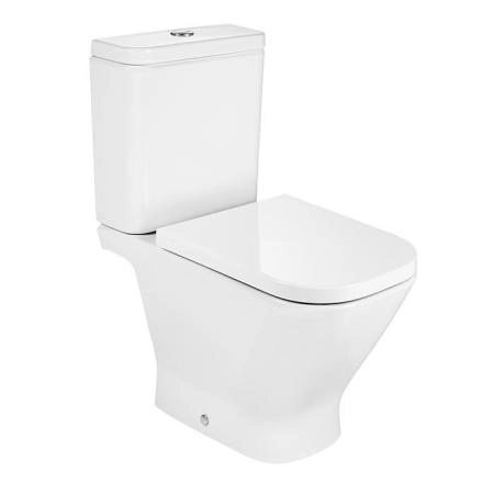 Roca The Gap Square Унитаз моноблок 36x65см, с горизонтальным выпуском, цвет: белый