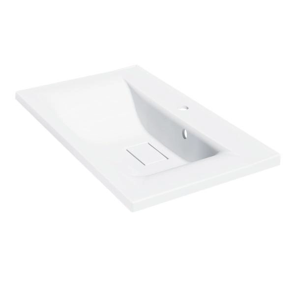 Раковина Vincea VCB-3M750W из искусственного камня, цвет белый