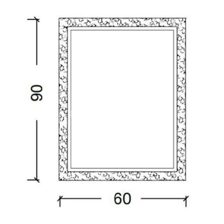 Зеркало Boheme AURA 60*90 золото, с подсветкой 536