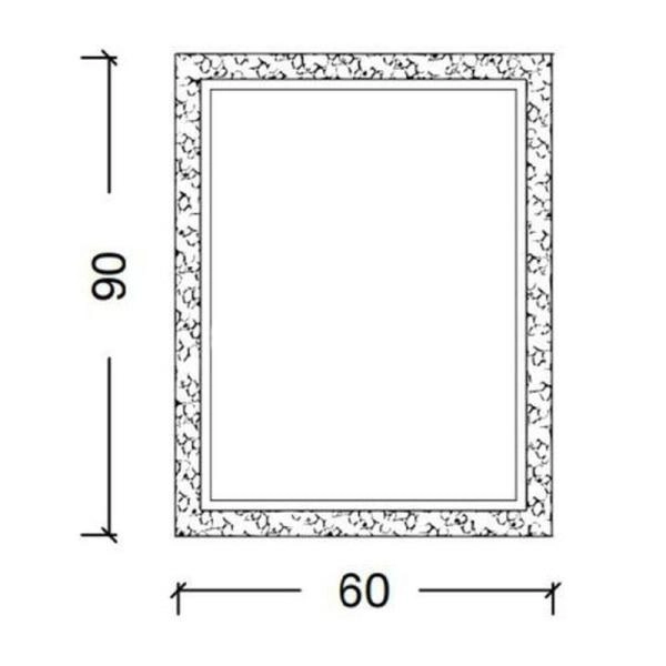 Зеркало Boheme AURA 60*90 золото, с подсветкой 536