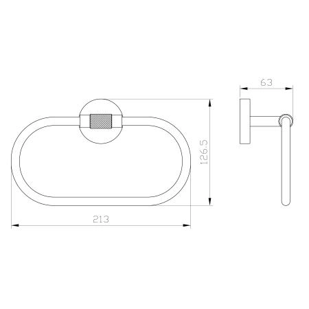 Кольцо для полотенец WONZON & WOGHAND MAJESTIC, Черный/Золото (WW-9213)