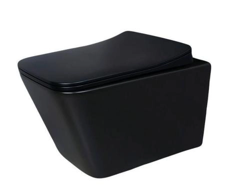 Унитаз Gid Tr2144Bm 52 см подвесной безободковый микролифт черный матовый